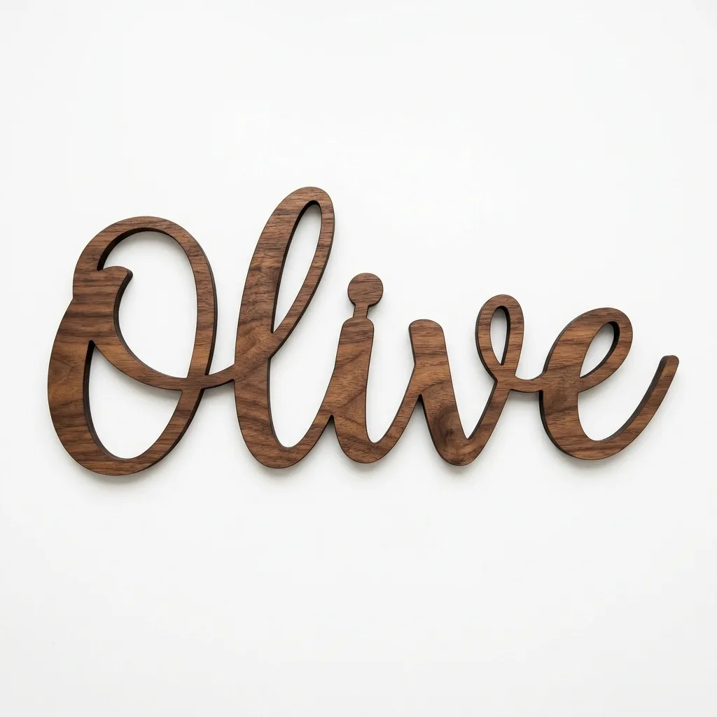 Walnut Nursery Name Sign, handcrafted wood sign by ImprintLuxury