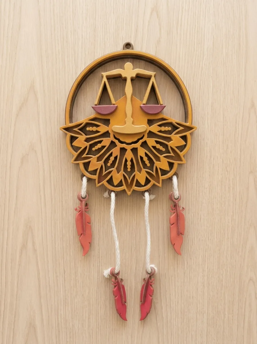 Layered Wood Zodiac Wall Art