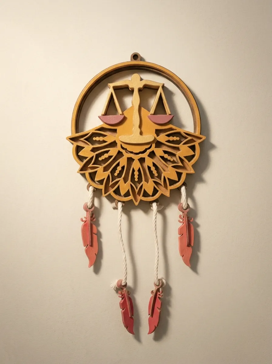 Layered Wood Zodiac Wall Art, handcrafted wood sign by ImprintLuxury