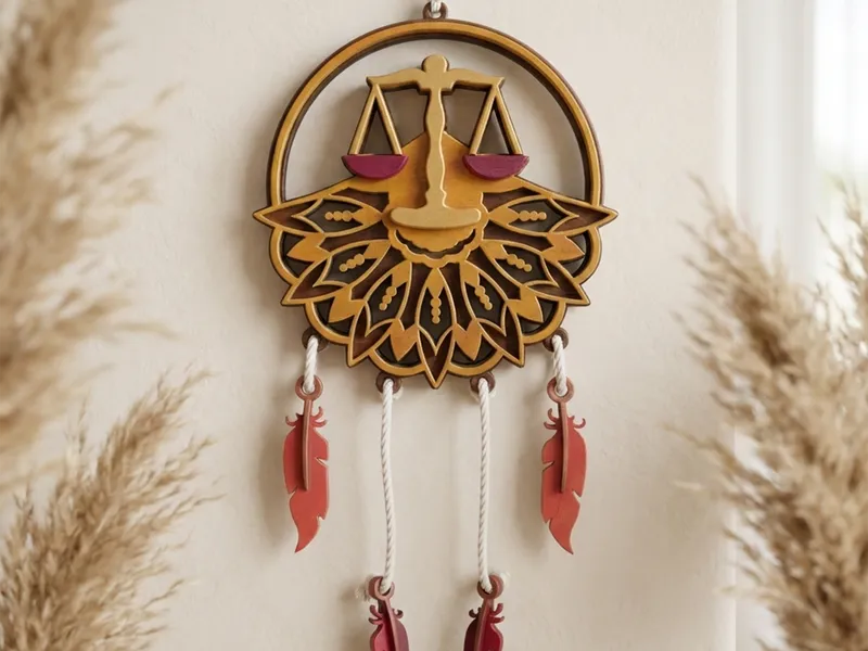 Layered Wood Zodiac Wall Art