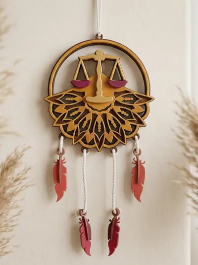 Layered Wood Zodiac Wall Art