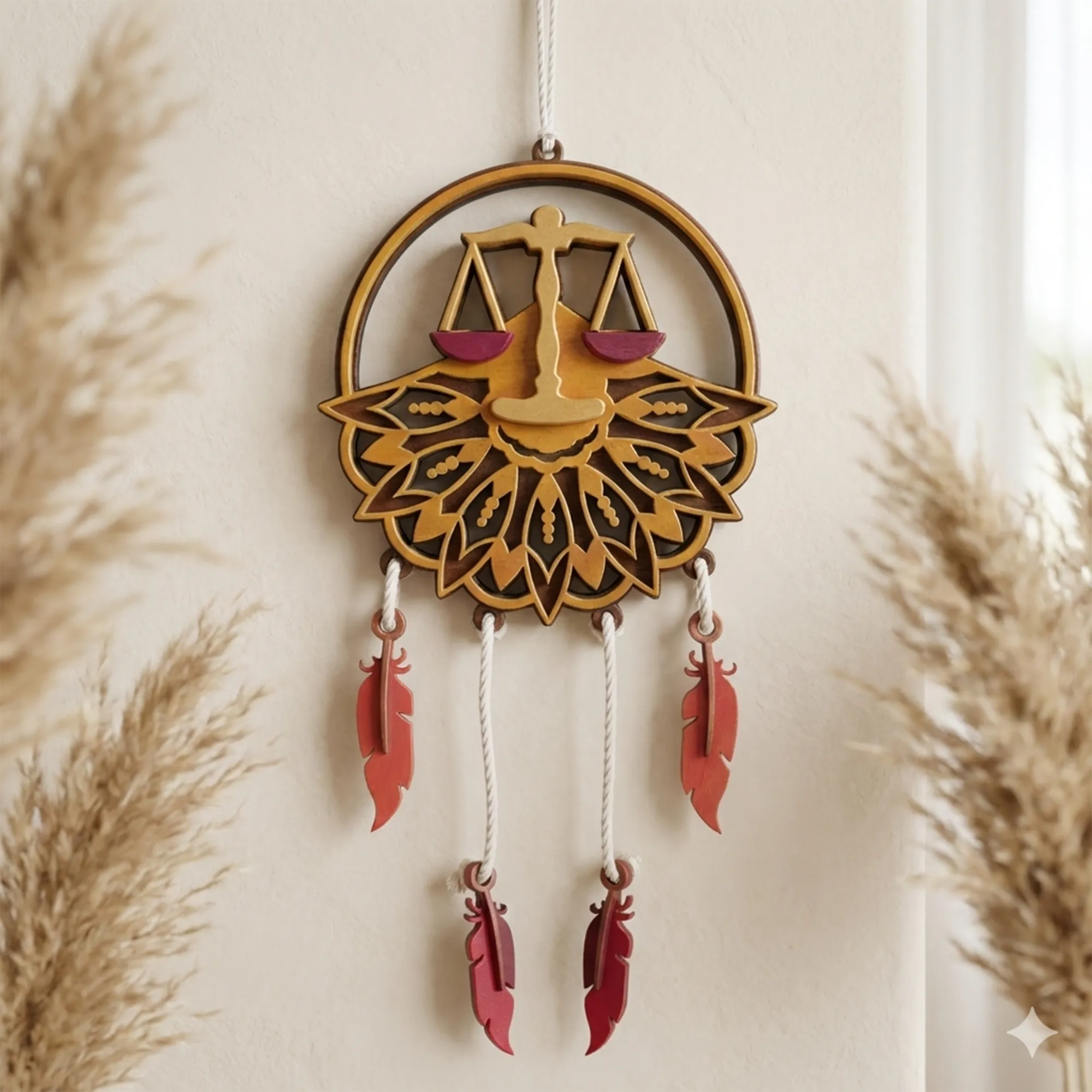 Layered Wood Zodiac Wall Art